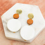 Chic Shell Round Drop Earrings - Minimalist Style