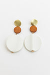 Chic Shell Round Drop Earrings - Minimalist Style