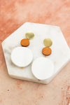 Chic Shell Round Drop Earrings - Minimalist Style