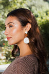 Chic Shell Round Drop Earrings - Minimalist Style
