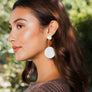 Chic Shell Round Drop Earrings - Minimalist Style