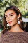 Chic Shell Round Drop Earrings - Minimalist Style