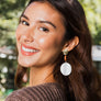 Chic Shell Round Drop Earrings - Minimalist Style