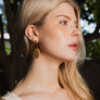 Chic Wood Accent Woven Straw Dangle Earrings