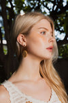 Chic Wood Accent Woven Straw Dangle Earrings