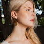 Chic Wood Accent Woven Straw Dangle Earrings