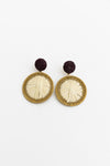 Earthy Raffia Dangle Earrings - Natural Chic Style