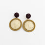 Earthy Raffia Dangle Earrings - Natural Chic Style