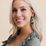 Woven Rattan Tiered Drop Earrings - Natural Style