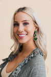 Woven Rattan Tiered Drop Earrings - Natural Style