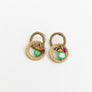 Colorful Bead Infinity Woven Hoop Earrings
