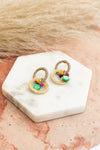 Colorful Bead Infinity Woven Hoop Earrings
