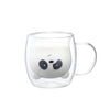 Diona J Duoble Wall Insulated Clear Panda Cup 250ml Beer Mugs Bear Tea Coffee