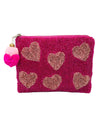 Heart Coin Purse Hearts Abstract Love Valentines Day Red Pink Mini Wallet Coin Pouch Change Purse For Women