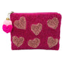 Heart Coin Purse Hearts Abstract Love Valentines Day Red Pink Mini Wallet Coin Pouch Change Purse For Women