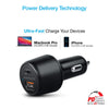 Naztech SpeedMax65 PD65W & QC3 Car Charger