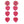 4 Tier Heart Shaped Beaded Valentine Beaded Heart Earrings for Women Valentine’s Day Gifts for Her