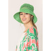 DIONA J SOLID STRAW BUCKET HAT ONE SIZE COLOR GREEN