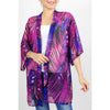 DIONA J FASHION TROPICAL KIMONO ONE SIZE COLOR BLUE/PURPLE