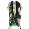 DIONA J FLORAL PRINT KIMONO ONE SIZE COLOR BLACK