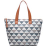 DIONA J MONOGRAM TEXTURE TOTE BAG COLOR BLUE MULTICOLOR