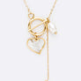 MOP Heart Pearl Butterfly Mix Charm Necklace