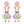 Diona J Seed Beaded Floral Easter Egg Hunt Bunny Chandelier Earrings