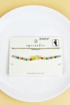 8" -8.5" SMILE SHAPED GLASS BEAD ANKLET SET