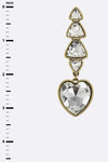 Dangle Crystal Heart Earrings