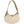 ROUND CURVED TWO TONE TEXTURED SHOULDER BAG COLOR TAUPE