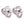 Polished Bubble Heart Small Ear Hugger Hoops