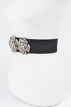 AB Rhinestone Flower Iconic Elastic Belt