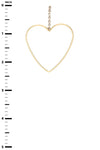 Rhinestone Accent Open Heart Drop Earrings