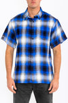 Mens Plaid Short Sleeve Flannel