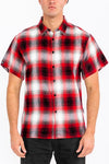 Mens Plaid Short Sleeve Flannel