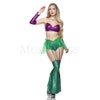 Magestic Mermaid 6 Pc Metallic Mermaid Scales Halloween Women's Costume Size S/M