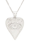 Vintage Inspired Heart Shape Eye Pendant Necklace