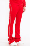 Mens Side Pipe Stacked Flare Pants