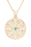 CZ Eye Emblem Pendant Necklace