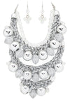 Mix Beads Statement Necklace Set