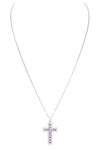 Cubic Zirconia Cross Pendant Necklace