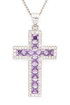 Cubic Zirconia Cross Pendant Necklace