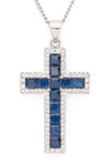 Cubic Zirconia Cross Pendant Necklace