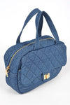 Quilted Denim Weekender Gym Bag