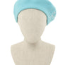 Solid Wool Beret with Ribbon Embroidered
