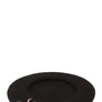 Solid Wool Beret with Ribbon Embroidered