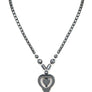 Heart In A Key Pendant Hematite Necklace