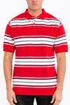 Old School Striped Pique Polo Shirt