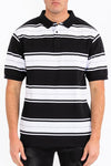 Old School Striped Pique Polo Shirt