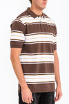 Old School Striped Pique Polo Shirt